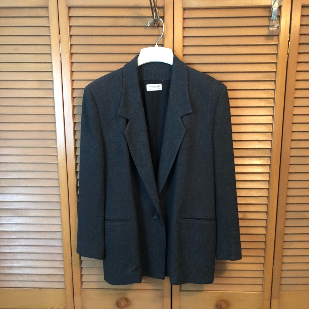 Vintage Dior grey blazer